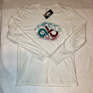 Arena Bum Long Sleeve Graphic Print T Shirt White Size SM  Next Level New w Tags